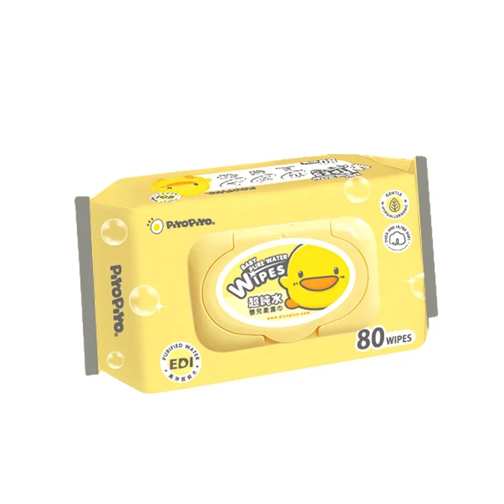 黃色小鴨Piyo Piyo 嬰兒超柔濕紙巾(80抽/包)