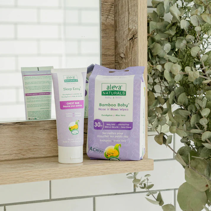 Aleva Naturals Bamboo Baby Nose 'n' Blows 竹纖維鼻腔濕巾 30ct