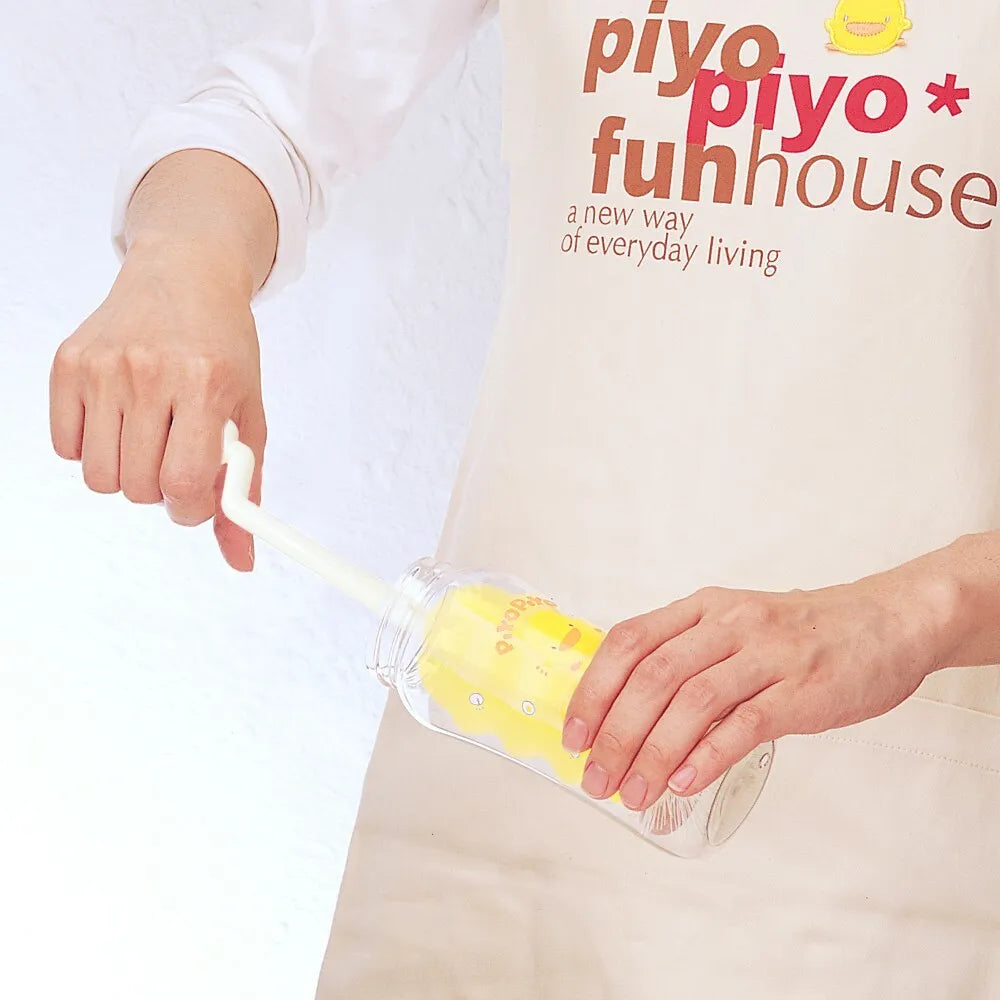黃色小鴨Piyo Piyo 一體式泡綿旋轉奶瓶刷