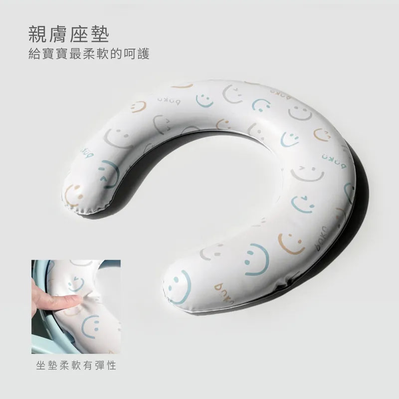 藍色企鵝Puku 飛機把手學習便座-森遊漫步