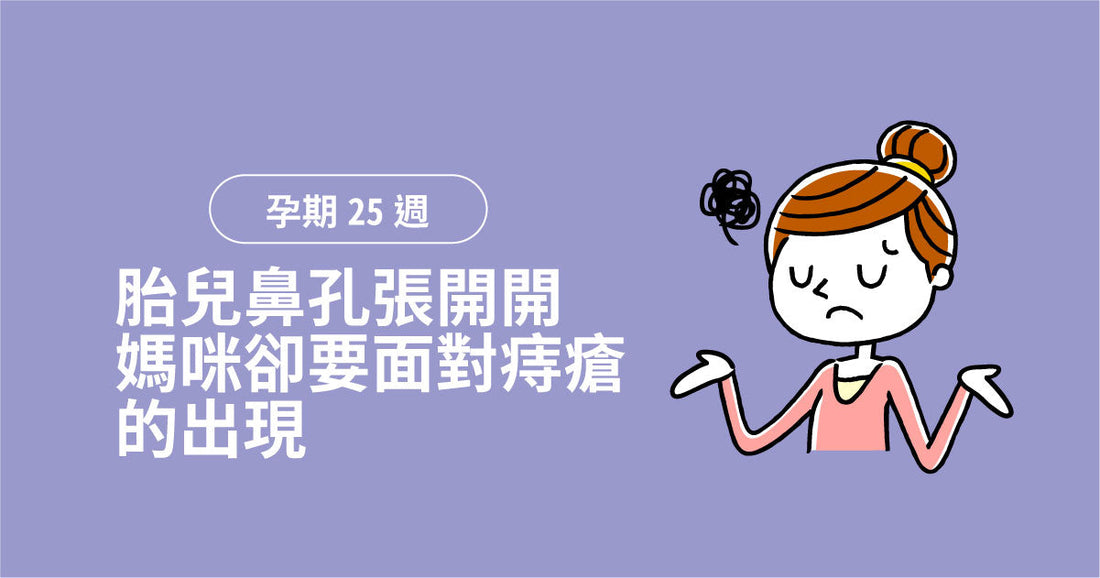 孕期第25週：胎兒鼻孔張開開，媽咪卻要面對痔瘡嘅出現…