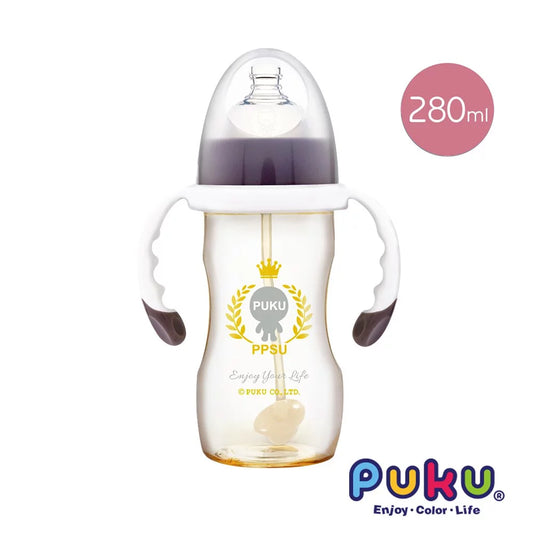 藍色企鵝Puku PPSU Smile母乳實感寬口練習奶瓶280ml