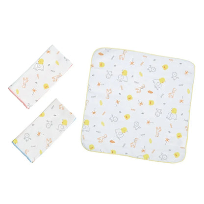 黃色小鴨Piyo Piyo 印花紗布手帕(3入)