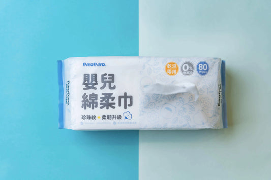 黃色小鴨Piyo Piyo 珍珠紋柔韌升級嬰兒綿柔巾(80抽/包)