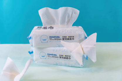 黃色小鴨Piyo Piyo 珍珠紋柔韌升級嬰兒綿柔巾(80抽/包)