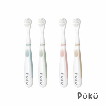 藍色企鵝Puku 糖果氣泡幼兒牙刷2入組