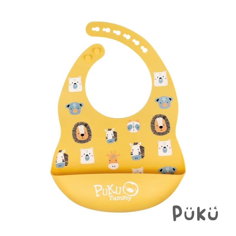 藍色企鵝Puku Yummy矽膠圍兜