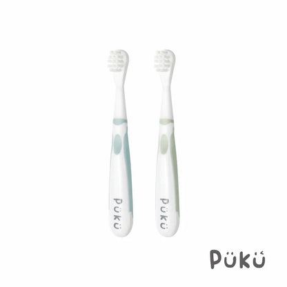 藍色企鵝Puku 糖果氣泡幼兒牙刷2入組