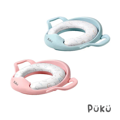 藍色企鵝Puku 飛機把手學習便座-森遊漫步